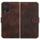 Case Cover For Samsung Galaxy M62 / F62 Elephant Head Embossed Phone Leather Case with Lanyard(Coffee)