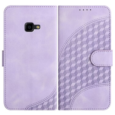 Case Cover For Samsung Galaxy Xcover 4/4s YX0060 Elephant Head Embossed Phone Leather Case with Lanyard(Light Purple)