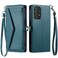 Case Cover For Samsung Galaxy A33 5G Wallet Multi-card Slot Leather Phone Case with Lanyard(Green)