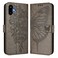 Case Cover For Samsung Galaxy F06 5G / M06 5G Embossed Butterfly Leather Phone Case(Grey)