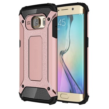 Case Cover For Galaxy S6 Edge / G925 Tough Armor TPU + PC Combination Case (Rose Gold)