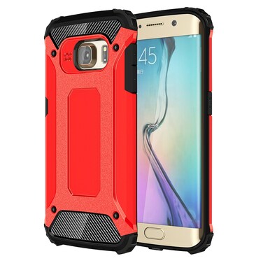 Case Cover For Galaxy S6 Edge / G925 Tough Armor TPU + PC Combination Case (Red)
