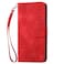 Case Cover For Samsung Galaxy F06 5G / M06 5G Grid Butterfly Embossed Pattern Leather Phone Case with Lanyard(Red)