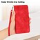Case Cover For Samsung Galaxy F06 5G / M06 5G Grid Butterfly Embossed Pattern Leather Phone Case with Lanyard(Red)