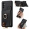 Case Cover For Samsung Galaxy A34 Litchi Leather Oil Edge Ring Zipper Wallet Back Phone Case(Black)