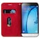Case Cover For Samsung Galaxy J3 (2016) Frosted Business Magnetic Horizontal Flip PU Leather Case with Holder &amp; Card Slot &amp; Lanyard(Red)
