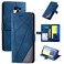 Case Cover For Samsung Galaxy J6 Skin Feel Splicing Horizontal Flip Leather Case with Holder &amp; Card Slots &amp; Wallet &amp; Photo Frame(Blue)