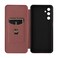 Case Cover For Samsung Galaxy M54 5G Carbon Fiber Texture Flip Leather Phone Case(Brown)
