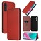 Case Cover For Samsung Galaxy M54 5G Carbon Fiber Texture Flip Leather Phone Case(Brown)