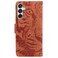 Case Cover For Samsung Galaxy M15/F15 Tiger Embossing Pattern Flip Leather Phone Case(Brown)
