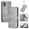 Case Cover For Samsung Galaxy Xcover 7 5G Global Line Splicing Buckle Retro Leather Phone Case(Grey)