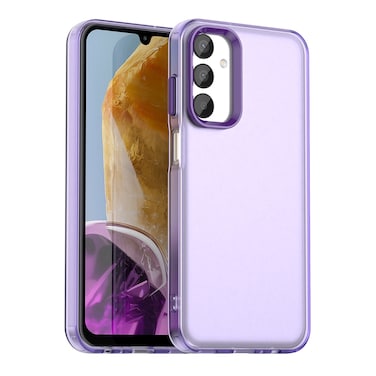 Case Cover For Samsung Galaxy M55 5G Candy PC Hybrid TPU Shockproof Phone Case(Purple)