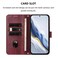 Case Cover For Samsung Galaxy A26 5G Global Line Splicing Buckle Retro Leather Phone Case(Wine Red)