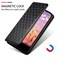 Case Cover For Samsung Galaxy A25 5G Japan Version / A25e Cubic Grid Texture Flip Leather Phone Case(Black)