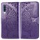 Case Cover Butterfly Love Flowers Embossing Horizontal Flip Leather Case for Galaxy A70, with Holder &amp; Card Slots &amp; Wallet &amp; Lanyard (Dark Purple)