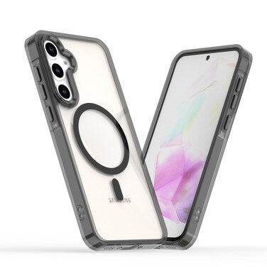 Case Cover For Samsung Galaxy A35 5G MagSafe Magnetic Clear Phone Case(Black)