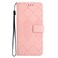 Case Cover For Samsung Galaxy A70 / A70s Rhombic Grid Texture Leather Phone Case(Pink)