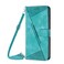 Csae Cover For Samsung Galaxy A21s Dream Triangle Leather Phone Case with Long Lanyard(Green)