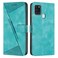 Csae Cover For Samsung Galaxy A21s Dream Triangle Leather Phone Case with Long Lanyard(Green)
