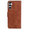 Csae Cover For Samsung Galaxy M34 5G/F34 5G Skin Feel Pure Color Flip Leather Phone Case(Brown)
