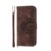 Case Cover For Samsung Galaxy S8 Skin-feel Flowers Embossed Wallet Leather Phone Case(Brown)