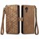 Case Cover For Samsung Galaxy Xcover 7 Geometric Zipper Wallet Side Buckle Leather Phone Case(Brown)