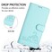 Case Cover For Samsung Galaxy A36 5G Cat Rat Embossed Pattern RFID Leather Phone Case with Lanyard(Mint Green)