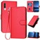 Case Cover For Samsung Galaxy A50 / A50s YX0070 Carbon Fiber Buckle Leather Phone Case with Lanyard(Red)