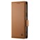 Case Cover For Samsung Galaxy S21 FE 5G Side Buckle Magnetic Frosted Leather Phone Case(Brown)