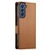 Case Cover For Samsung Galaxy S21 FE 5G Side Buckle Magnetic Frosted Leather Phone Case(Brown)