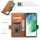 Case Cover For Samsung Galaxy S21 FE 5G Side Buckle Magnetic Frosted Leather Phone Case(Brown)