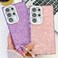 Case Cover For Samsung Galaxy A54 5G Plating Glitter Texture Chain Wristband TPU Phone Case with Lens Film(Pink Tinfoil Texture)