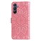 Case Cover For Samsung Galaxy A16 5G Embossed Sunflower Leather Phone Case(Rose Gold)