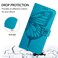 Case Cover For Samsung Galaxy M32 4G Global / M22 Embossed Butterfly Leather Phone Case(Blue)
