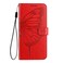 Case Cover For Samsung Galaxy A20s Embossed Butterfly Leather Phone Case(Red)