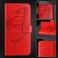 Case Cover For Samsung Galaxy A20s Embossed Butterfly Leather Phone Case(Red)