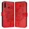 Case Cover For Samsung Galaxy A20s Embossed Butterfly Leather Phone Case(Red)