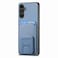 Case Cover For Samsung Galaxy  A51 5G Carbon Fiber Card Bag Fold Stand Phone Case(Blue)