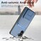 Case Cover For Samsung Galaxy  A51 5G Carbon Fiber Card Bag Fold Stand Phone Case(Blue)
