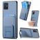 Case Cover For Samsung Galaxy  A51 5G Carbon Fiber Card Bag Fold Stand Phone Case(Blue)