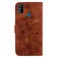 Case Cover For Samsung Galaxy M30s / M21 Lily Embossed Leather Phone Case(Brown)