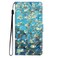 Case Cover For Samsung Galaxy A16 5G 3D Pattern Leather Phone Case(Blue Base Apricot Flower)