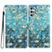 Case Cover For Samsung Galaxy A16 5G 3D Pattern Leather Phone Case(Blue Base Apricot Flower)