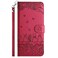 Case Cover For Samsung Galaxy A16 5G Cat Embossing Pattern Leather Phone Case with Lanyard(Red)