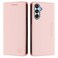 Case Cover For Samsung Galaxy M15 / F15 5G Global RC01 Dual-Folded Magnetic Suction RFID Leather Phone Case(Pink)
