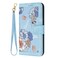 Case Cover For Samsung Galaxy A36 Floral Pattern Leather Phone Case with Lanyard(Light Blue)