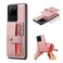 Case Cover For Samsung Galaxy S20 JEEHOOD RFID Blocking Anti-Theft Magnetic PU + TPU Phone Case with Card Slot(Pink)