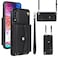 Case Cover For Samsung Galaxy A50 RFID Card Slot Leather Phone Case with Long Lanyard(Black)