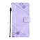 Case Cover For Samsung Galaxy S8 Skin-feel Embossed Leather Phone Case(Light Purple)