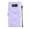 Case Cover For Samsung Galaxy S8 Skin-feel Embossed Leather Phone Case(Light Purple)